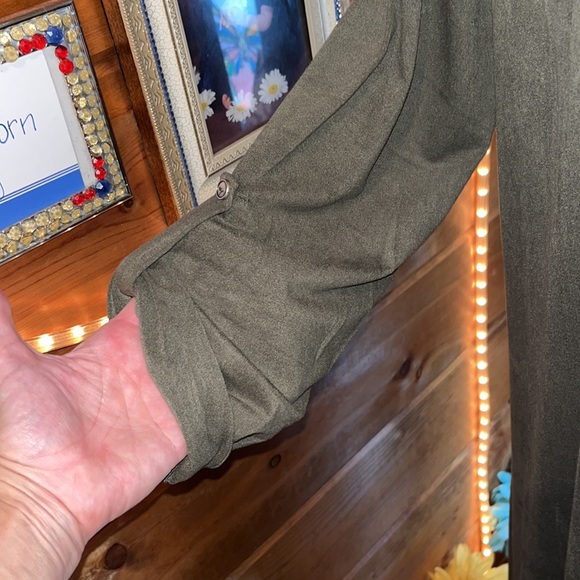 PHILOSOPHY FAUX LEATHER long cardigan NWT GORGEOUS Swarovski crystal cross - Picture 4 of 11